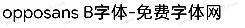 opposans B字体字体转换